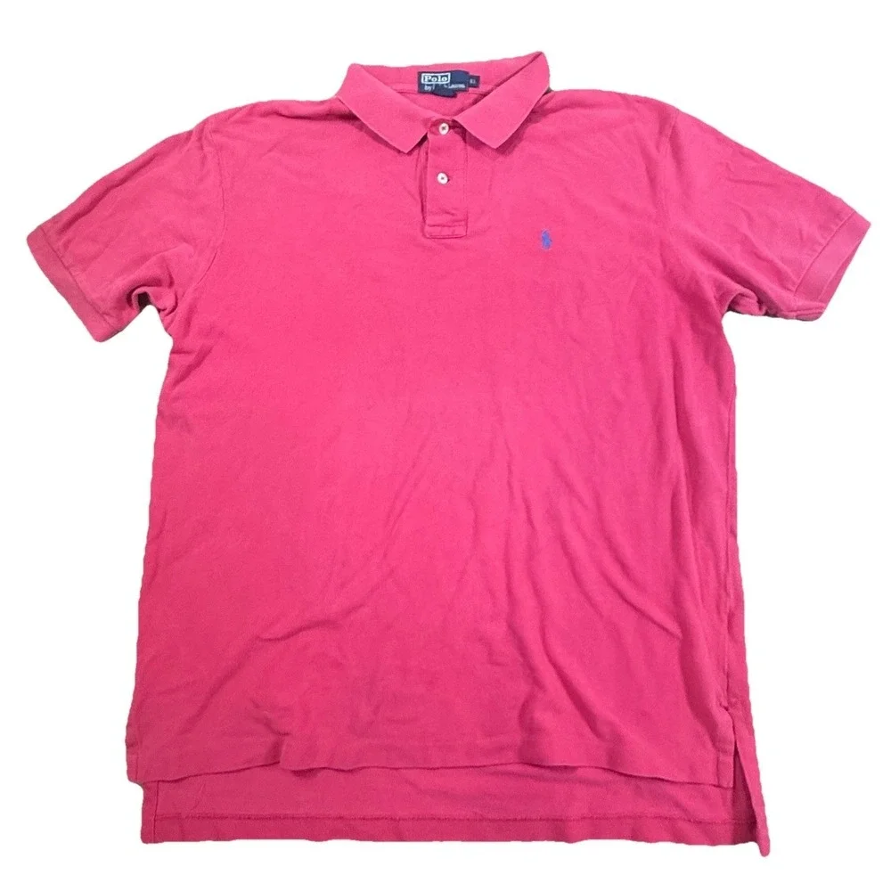 Polo Ralph Lauren Polo Shirt Mens XL Pink Classic Pique Cotton Short Sleeve Pony